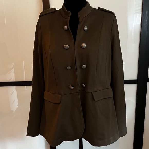 Lane Bryant Smoothing Knit Clasp Front Jacket Size 14 - Picture 1 of 8